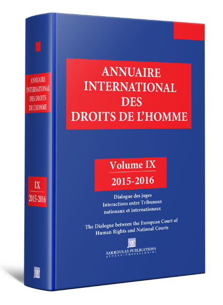 P. Tavernier/B. Mathieu/X. Magnon..., Annuaire International Des Droits De L'Homme - ΙΧ, vol. 9, 2018