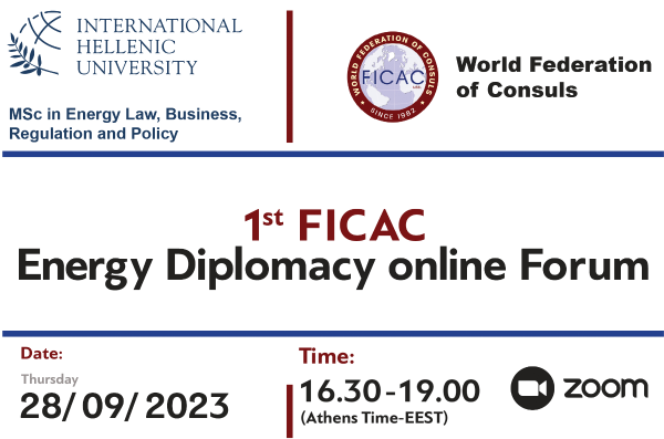 IHU: 1st FICAC Energy Diplomacy Online Forum